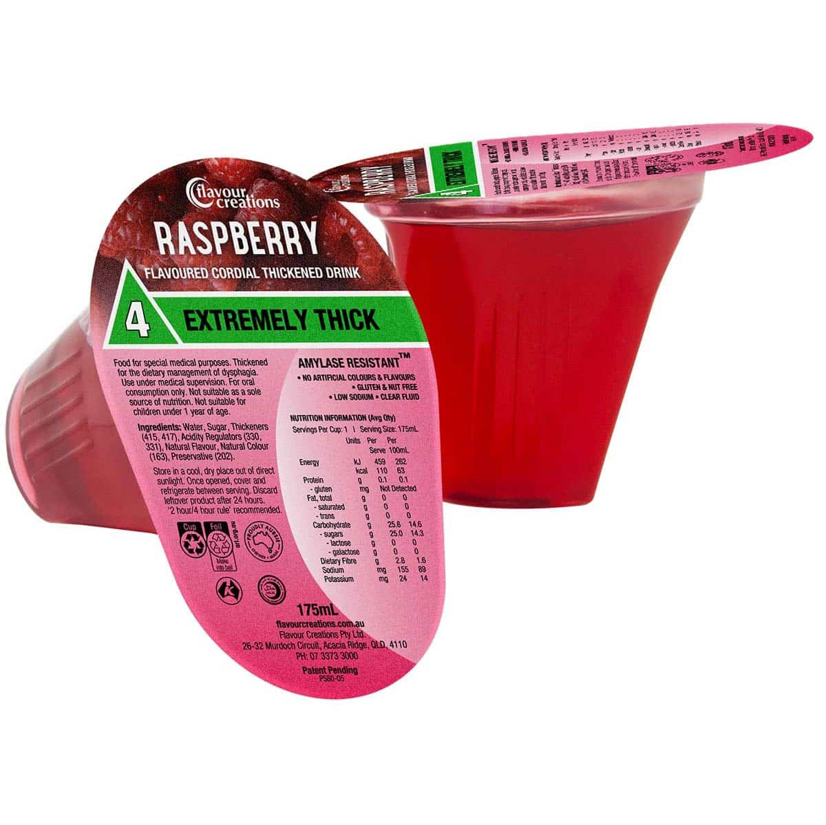 Raspberry Flavoured Thickened Cordial Drink - Image 4