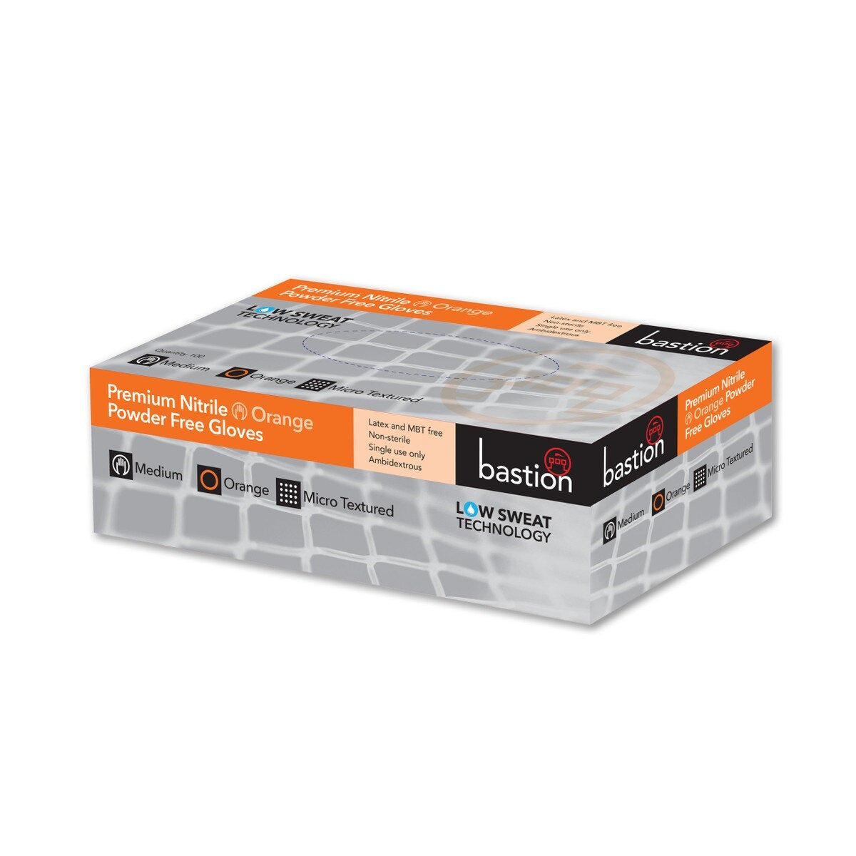 Premium Nitrile Orange Gloves - Powder Free - Micro Textured - Image 2