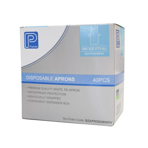 Disposable Apron LDPE White Individually Wrapped