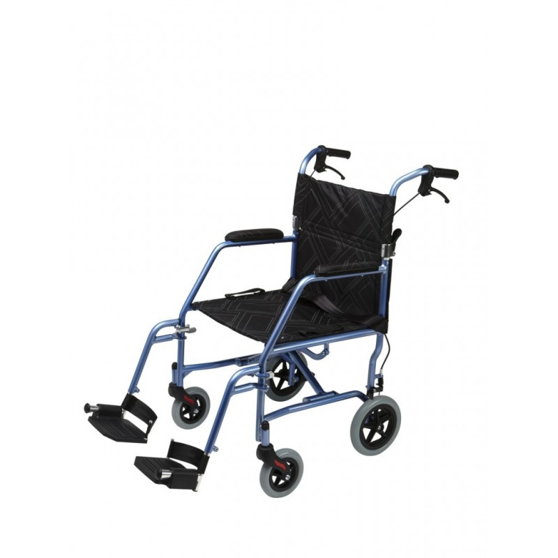Omega LA1 Lightweight Transit Wheelchair (Blue/Gold/Red) - Image 3
