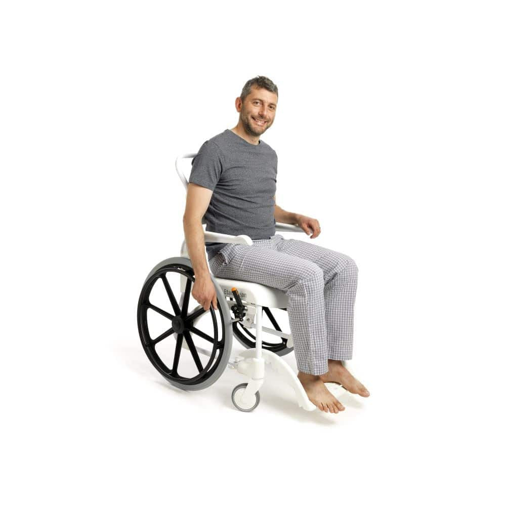 Etac Clean 24″ Self Propelled Mobile Shower Commode - Image 3