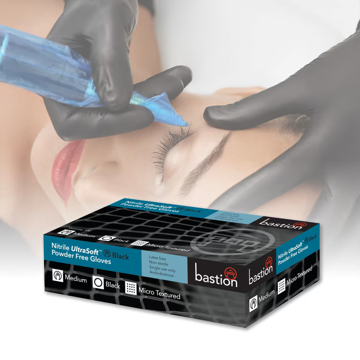 Nitrile Ultra Soft Black Gloves - Powder Free - Finger Micro Textured