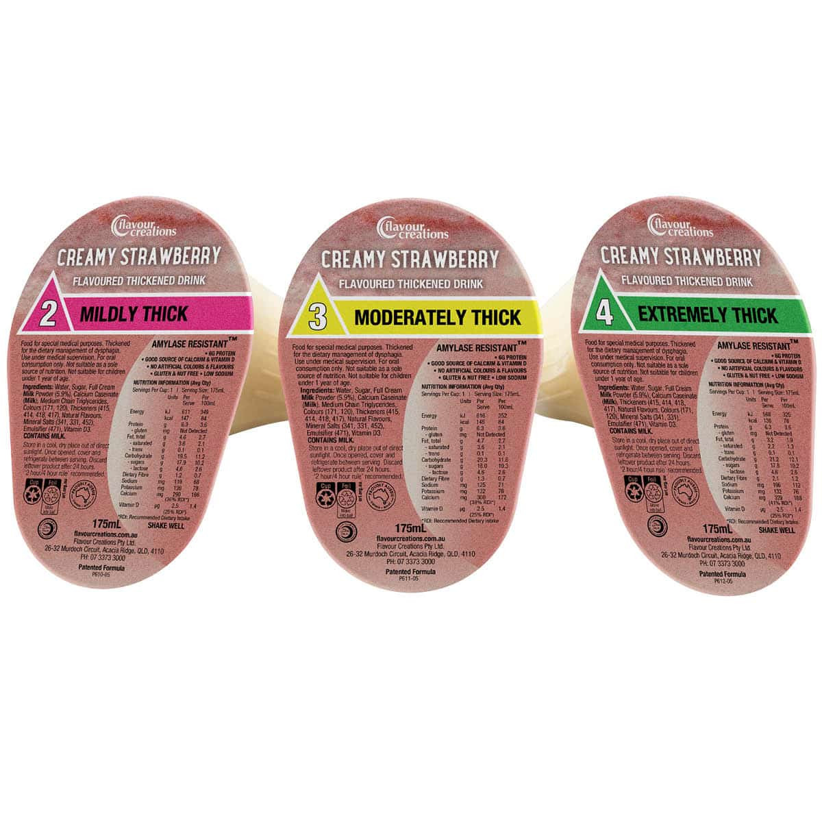 Creamy Strawberry Flavoured Thickened Drink