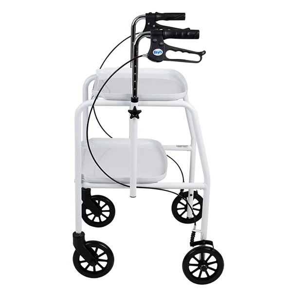 Days Adjustable Height Trolley Walker - White - Image 2