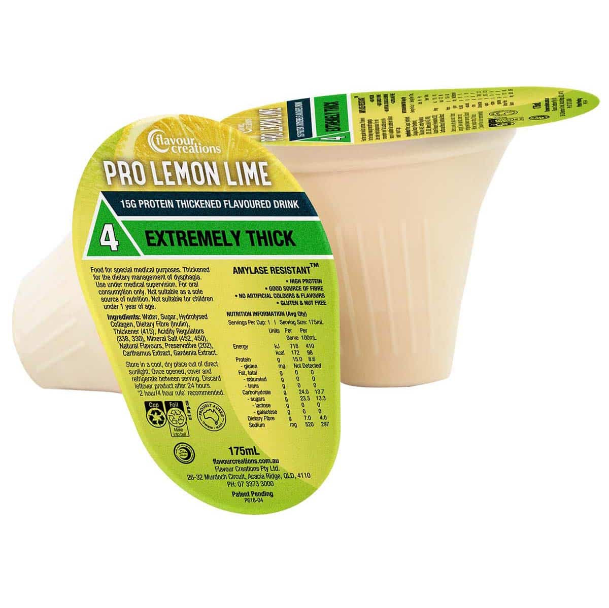 Lemon Lime Flavoured 15g Protein Thickened Drink - Image 4