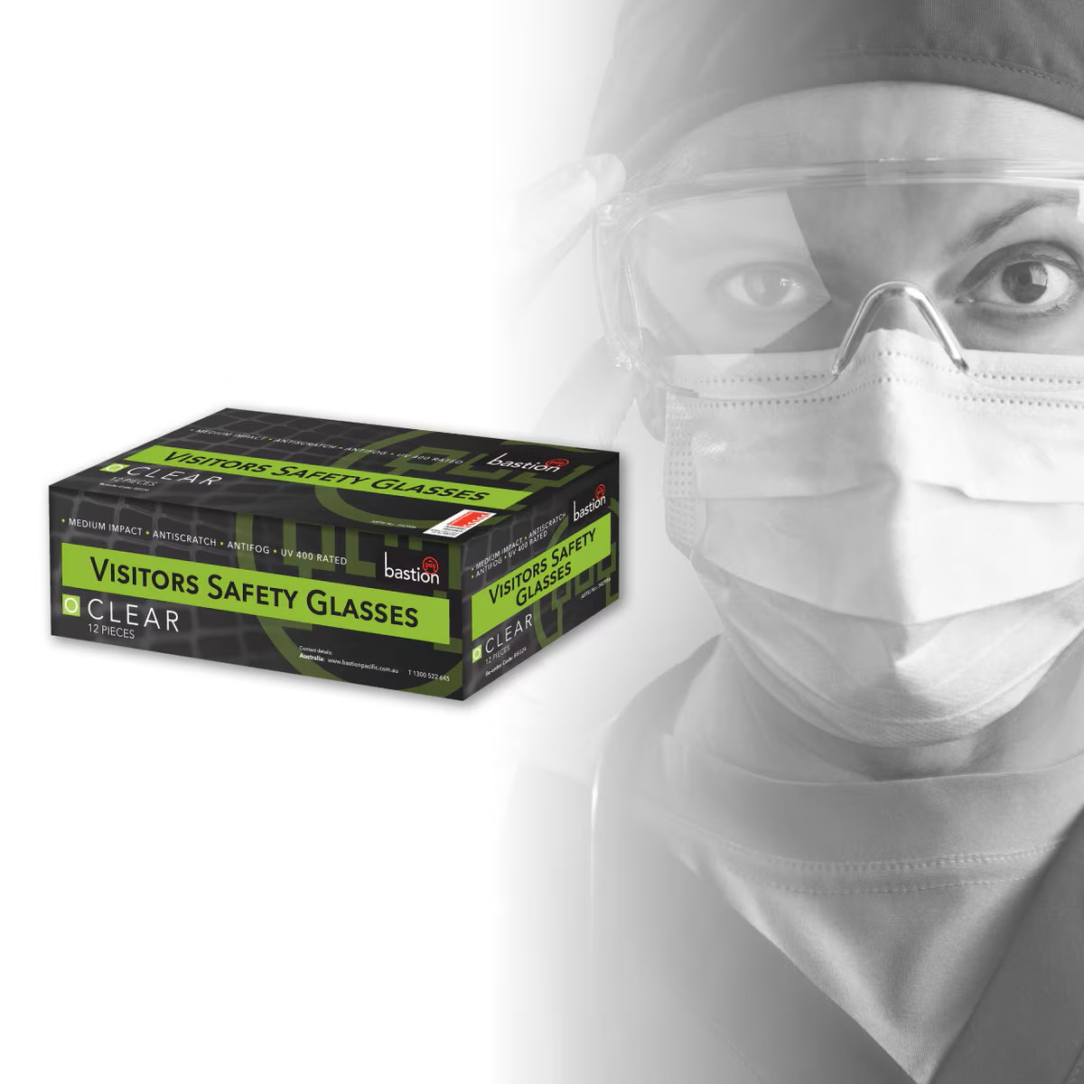 Safety Glasses - Smoke Lens, 12 pairs per pack - Image 3