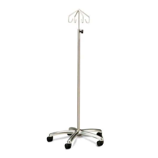 IV Stand Mobile with Alloy Base – 4 Hook