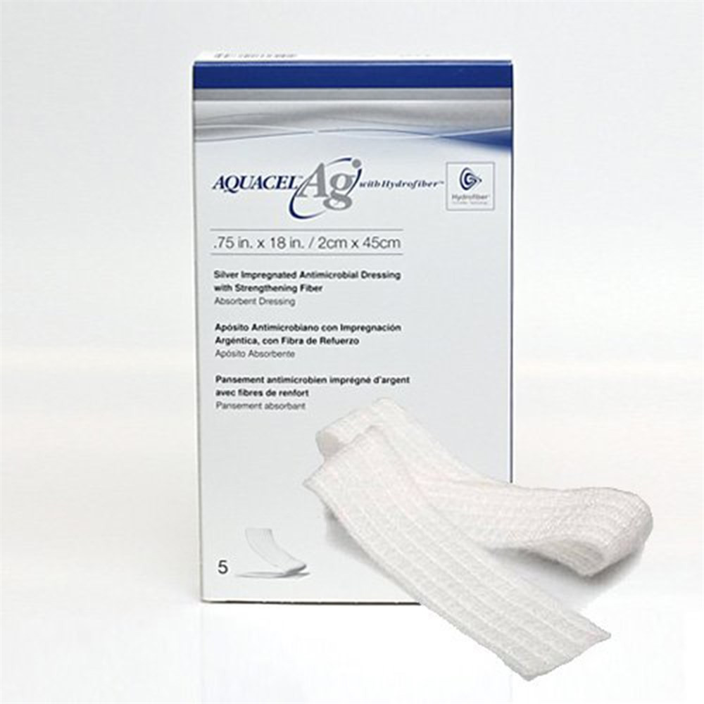 Aquacel-Ag Antimicrobial Dressing 2 x 45cm Rope Box of 5