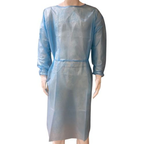 Isolation Gown Impervious Knit Cuff Blue Level 2