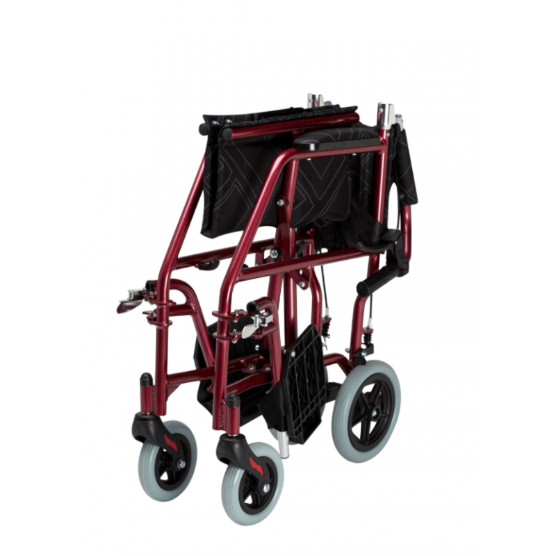 Omega LA1 Lightweight Transit Wheelchair (Blue/Gold/Red) - Image 4