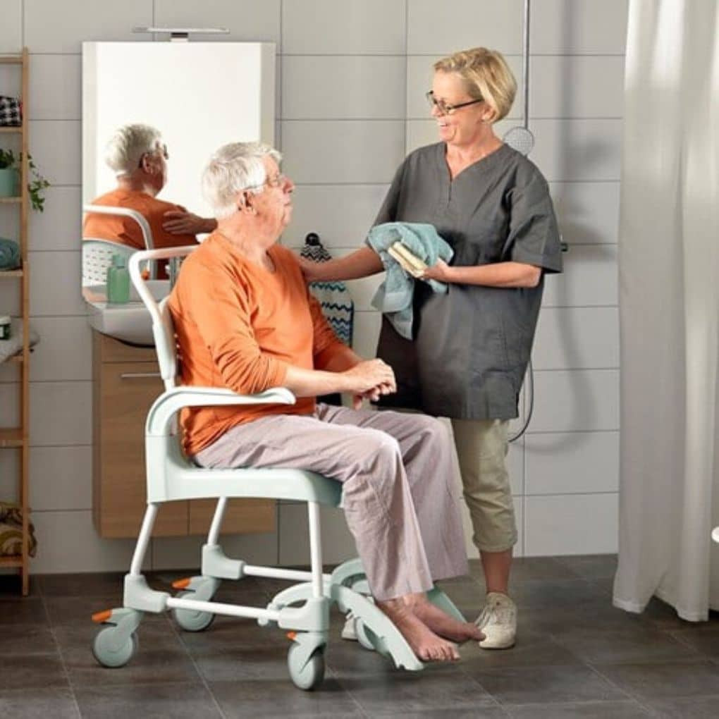Etac Clean Mobile Shower Commode Open Front - Image 3