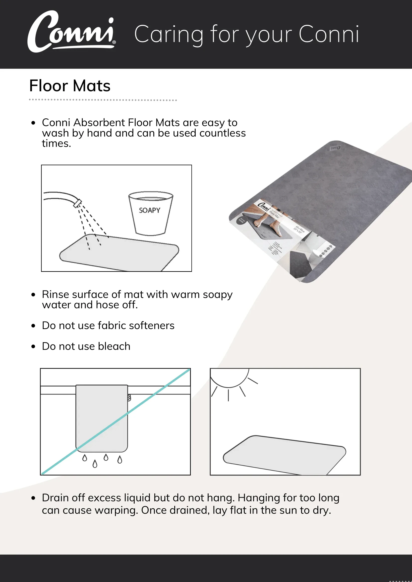 Conni Anti Slip Absorbent Floor Mat - Image 6
