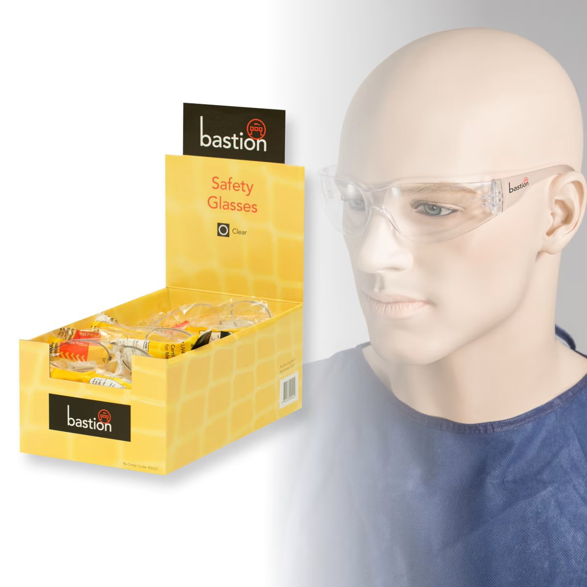 Safety Glasses - Smoke Lens, 12 pairs per pack