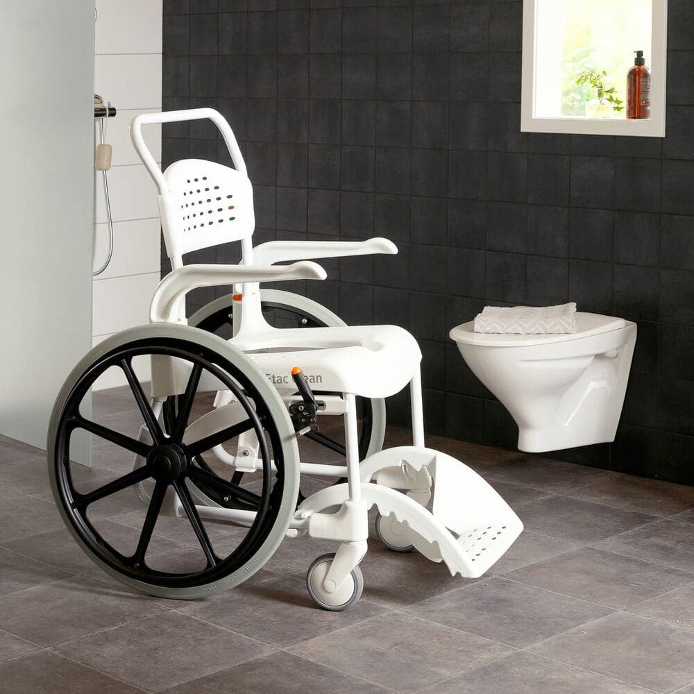 Etac Clean 24″ Self Propelled Mobile Shower Commode - Image 4
