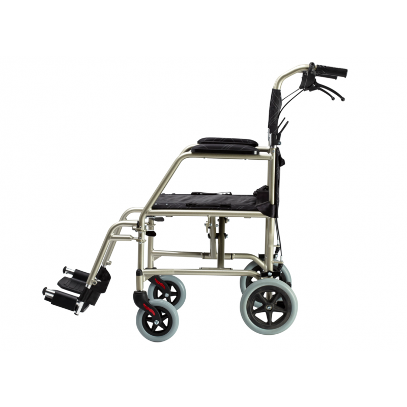 Omega LA1 Lightweight Transit Wheelchair (Blue/Gold/Red) - Image 6