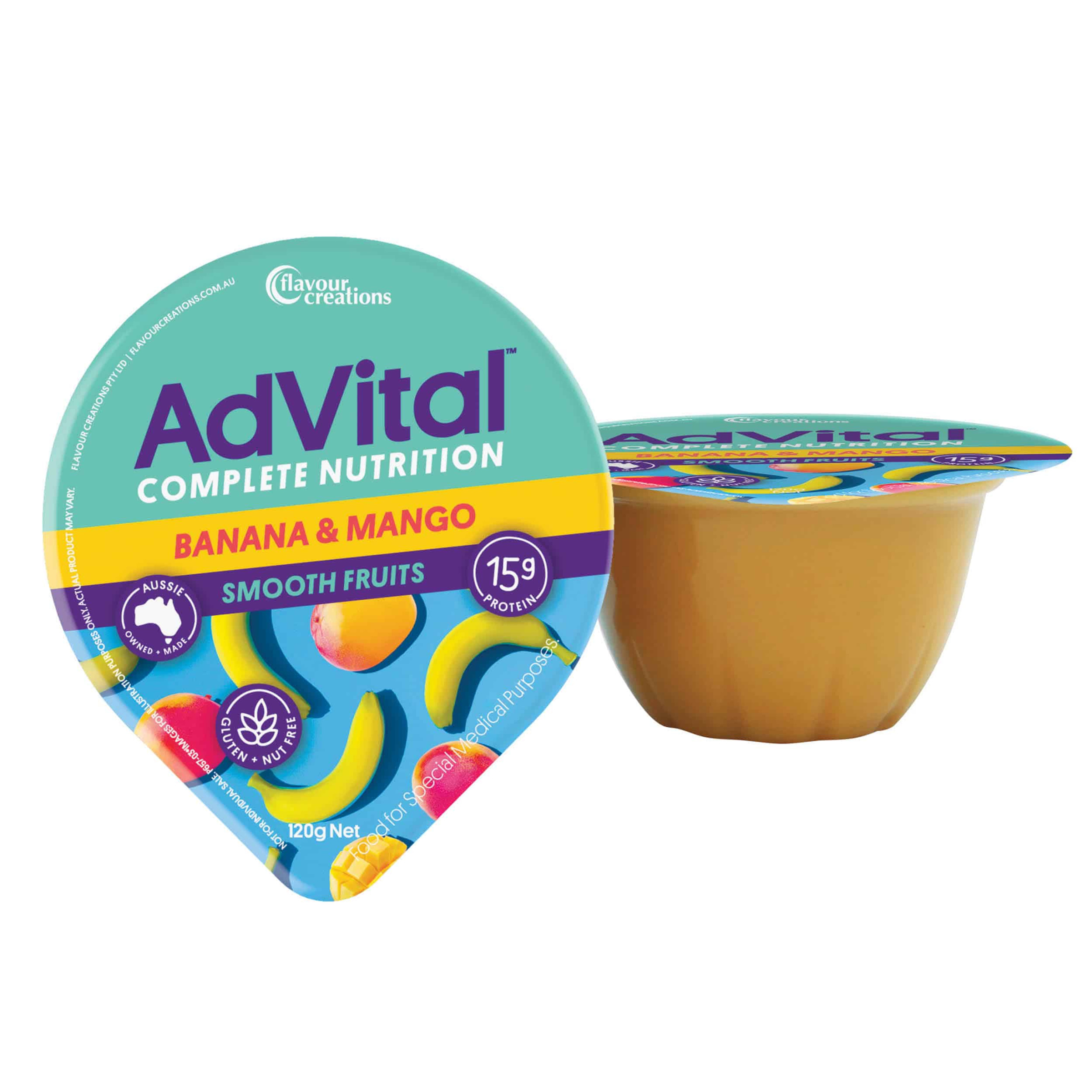 Banana and Mango Nutritionally Complete Smooth Fruits