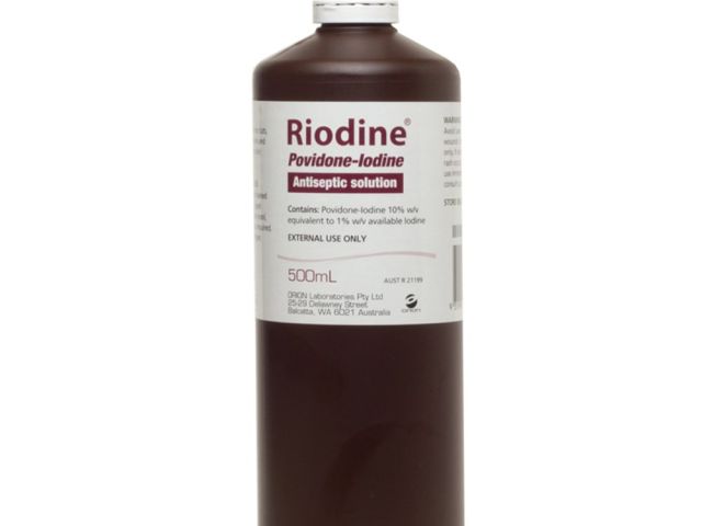 Riodine Povidone Iodine Solution 10% 500ml