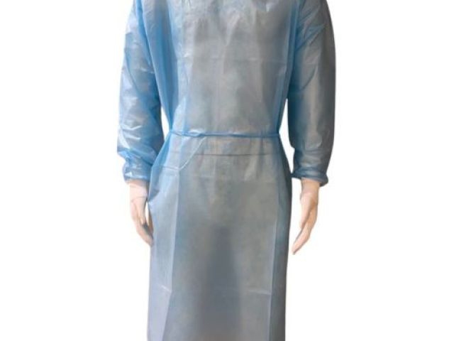 Isolation Gown Impervious Knit Cuff Blue Level 2
