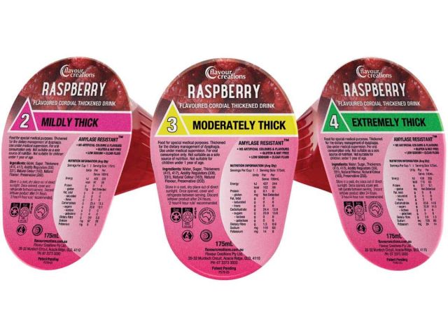 Raspberry Flavoured Thickened Cordial Drink