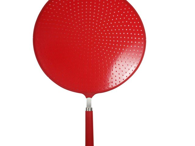 Silicone Oil Spatter Screen With Soft Touch Handle – 32.8cm – Red